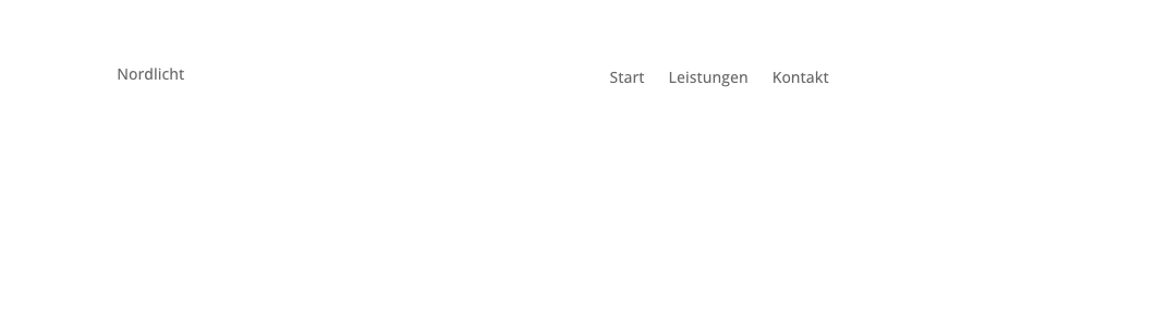 Der importierte Header im Divi Visual Builder mit Text Nordlicht und Menü
