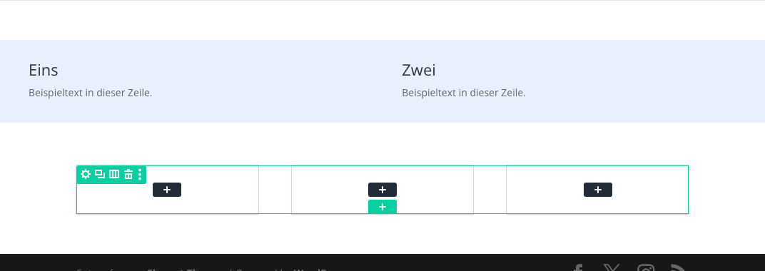 Zeile mit Hintergrundfarbe und Innenabstand, Text sitzt nun mit Abstand zum Rand