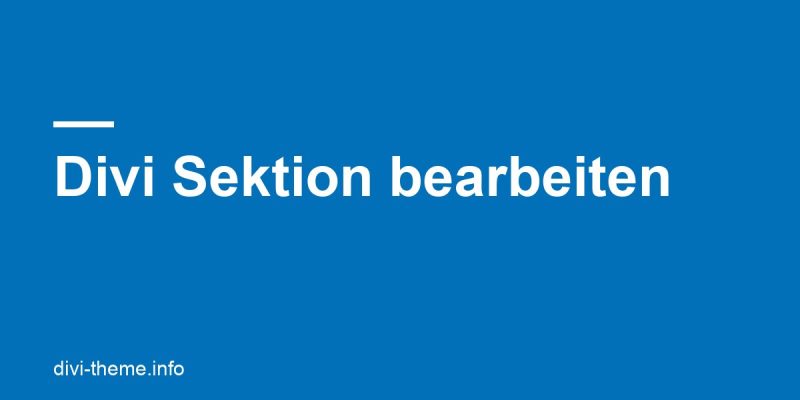 Sektionen in Divi 5: einfügen, Hintergrund, Abstand und Wellen